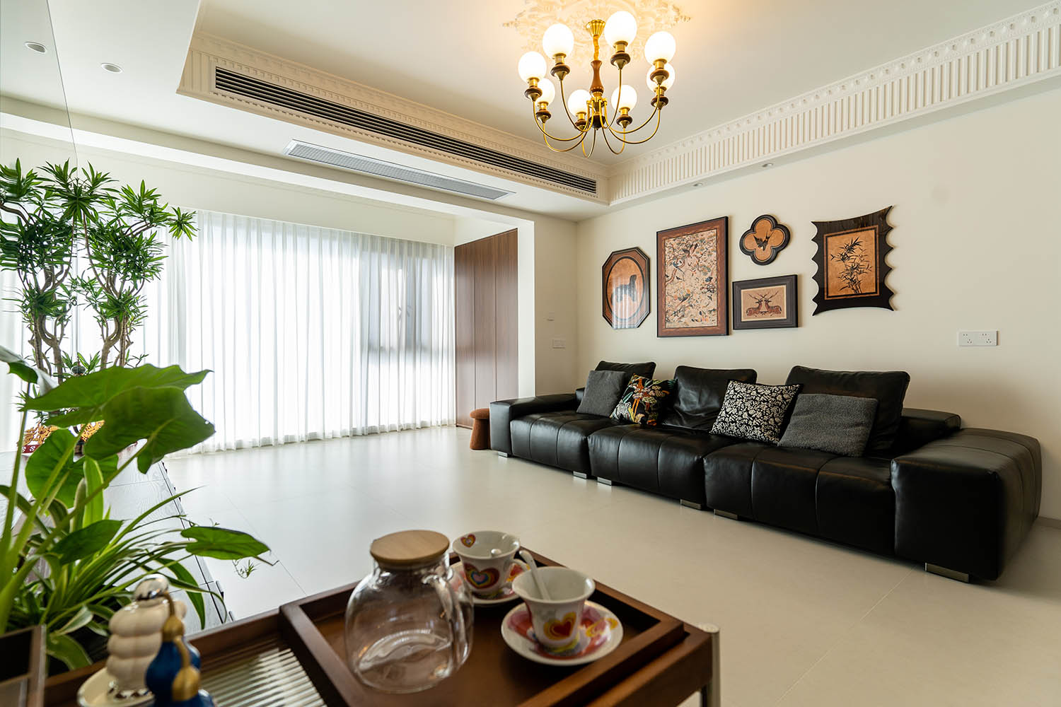 株洲家博整裝株洲中海譽(yù)園140㎡中古風(fēng)格裝修案例賞析