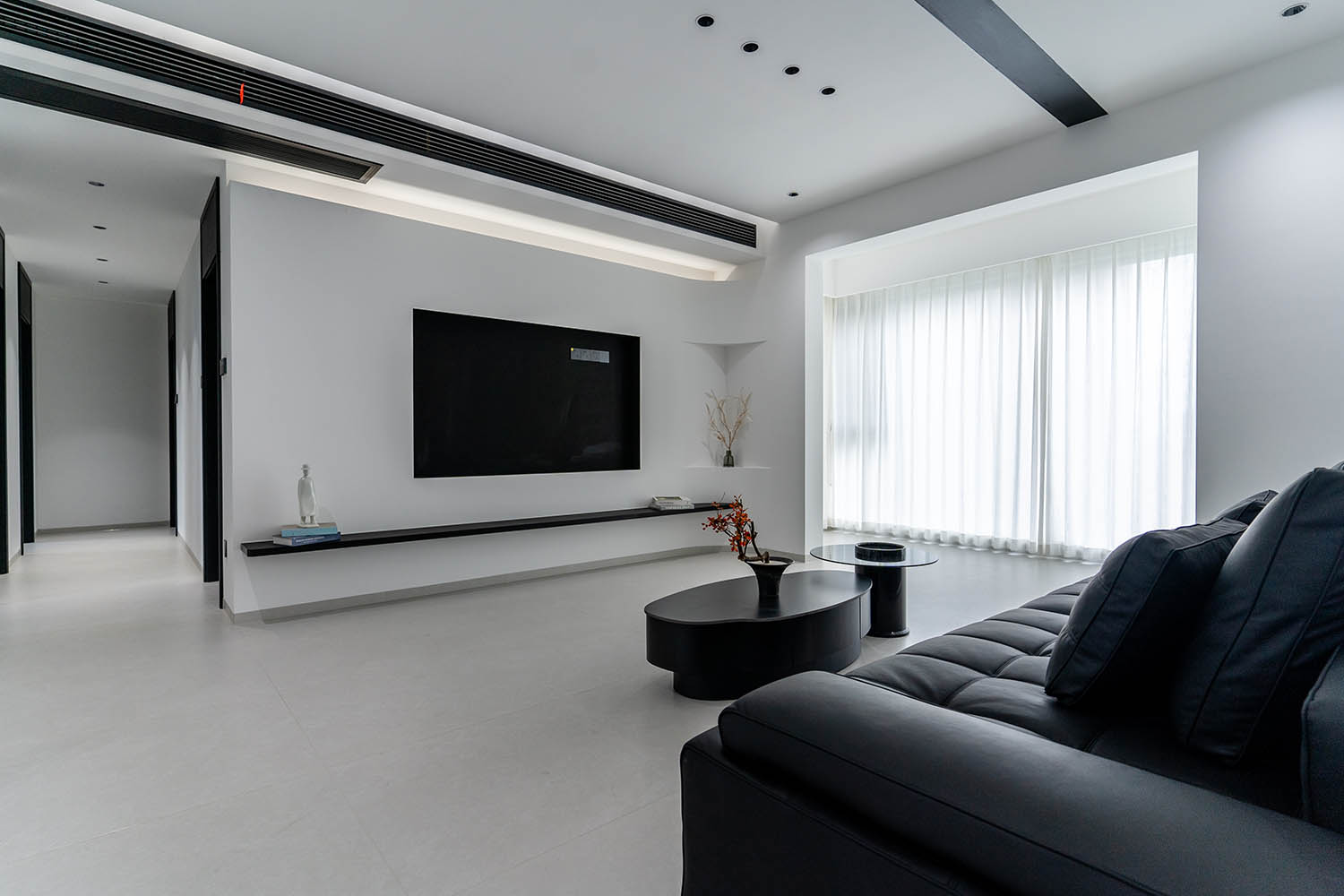 株洲家博整裝玥熙臺143㎡黑白極簡風(fēng)格裝修賞析